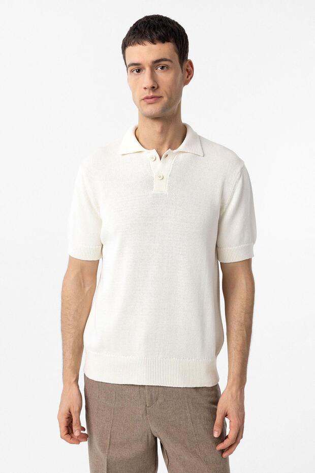 100% cotton polo collar knitwear t-shirt