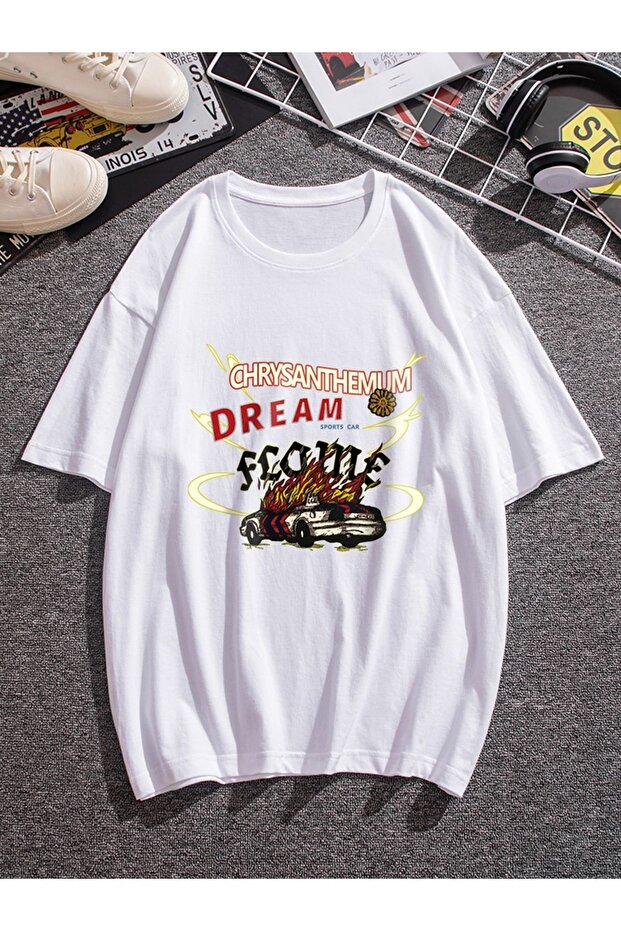 Oversize Cut Short Sleeve Printed T-Shirt