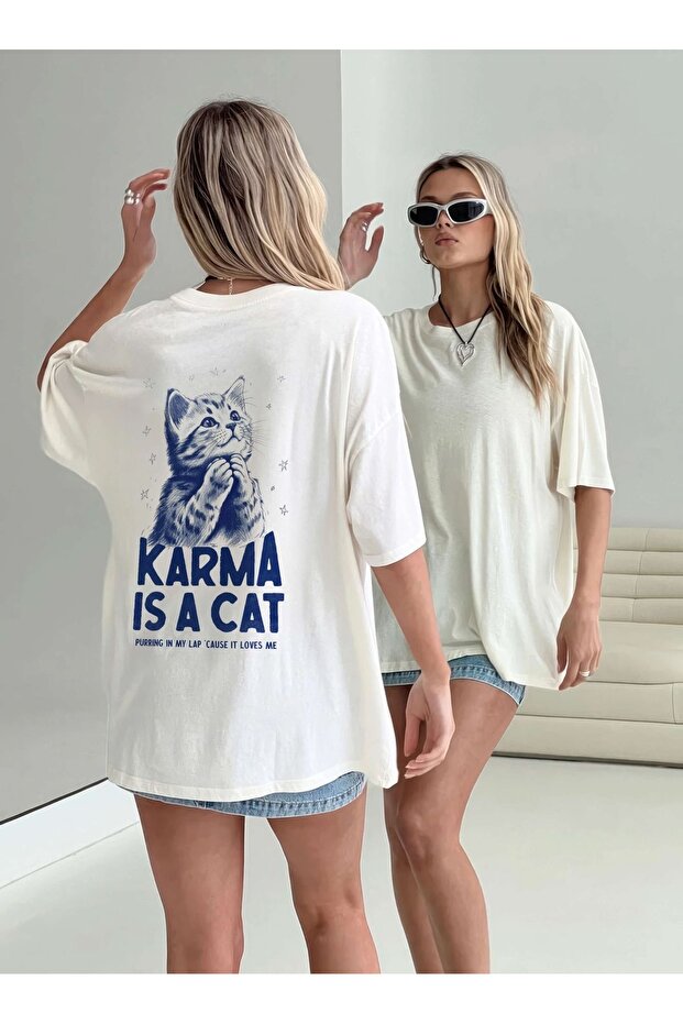 Oversize Cut Short Sleeve Printed T-Shirt