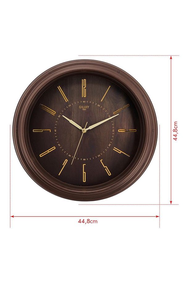 Kahve Kasa Kahve Çerçeve Duvar Saati 45 cm - 4