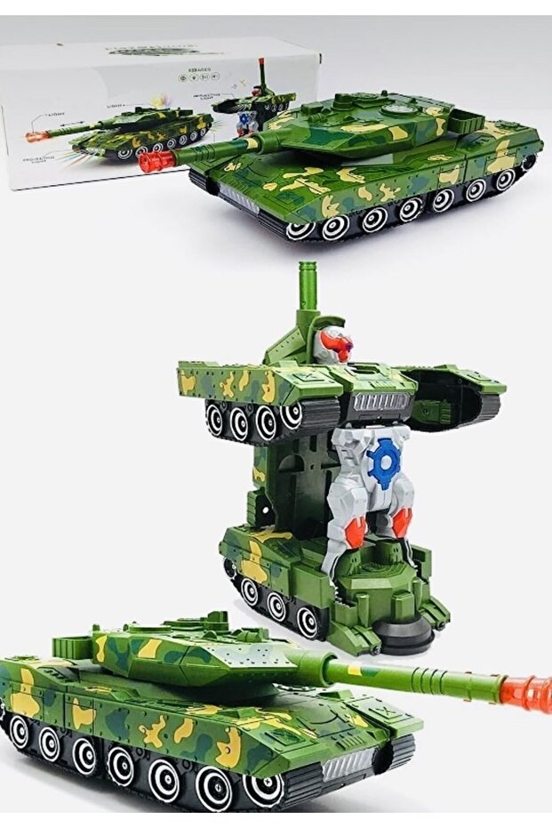 Transforming Tank Robot Toy with Automatic Deformation 2 in 1 Crash Function - 1