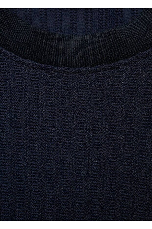 Çizgili jarse tişört - 7