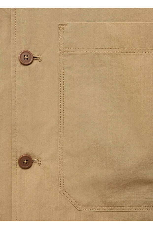 Cepli pamuklu gömlek ceket - 7