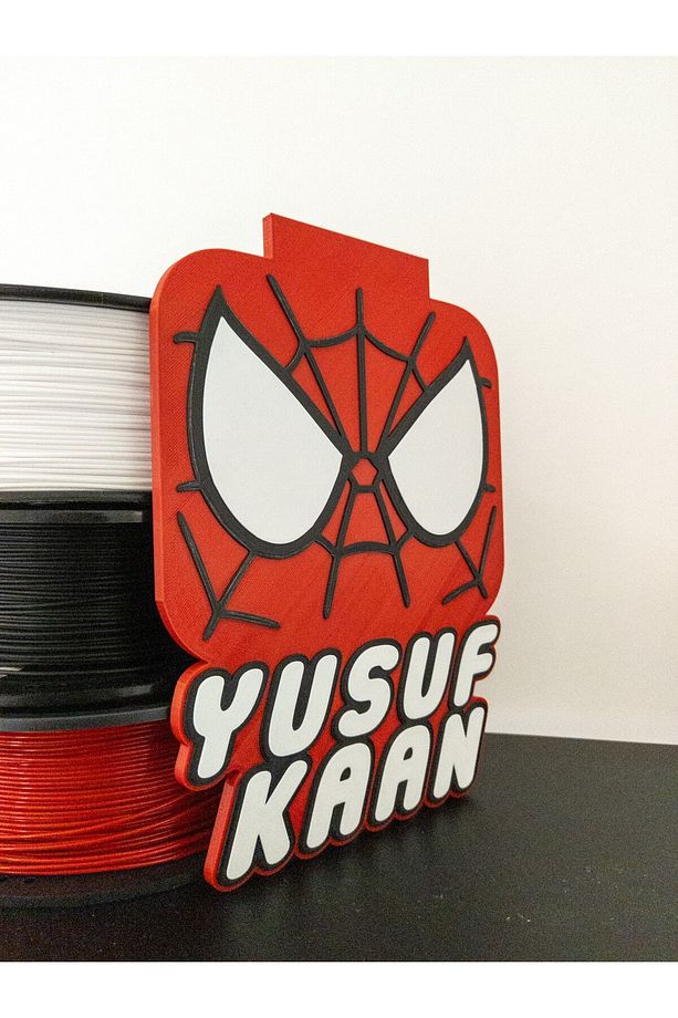 3 Boyutlu Örümcek Adam Spiderman Çocuk Odası Dekor Kapı Ve Duvar Süsü Parti Süsü - 5