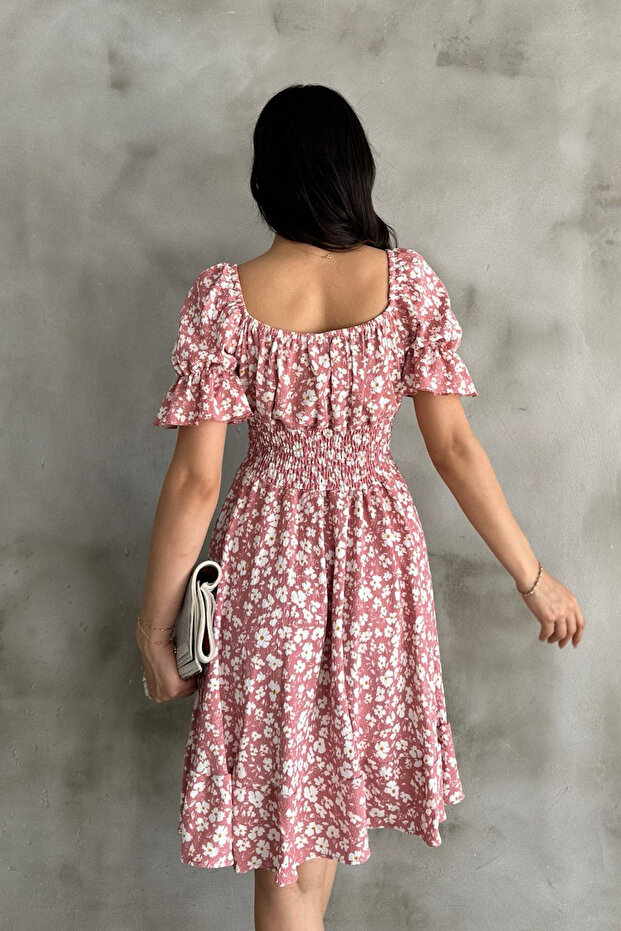 Rochie Gipeli cu model roz - 3