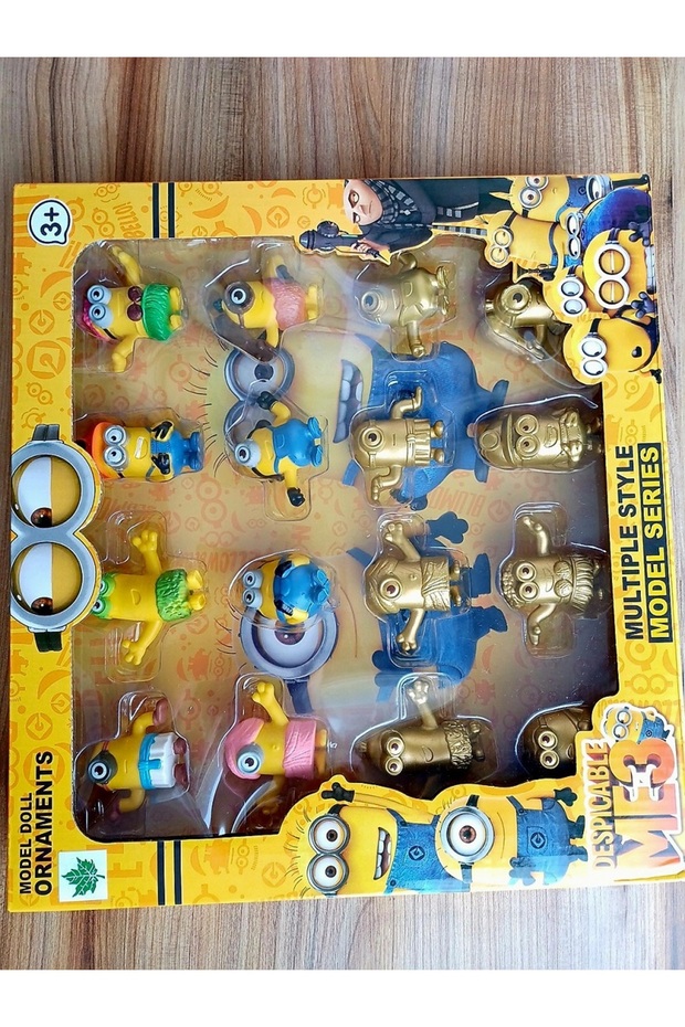 BOB KEVİN STUART 16 ADET MİNYON DESPİCABLE ME MİNİON OYUNCAK SET GİTARLI VAMPİR KRAL - 5