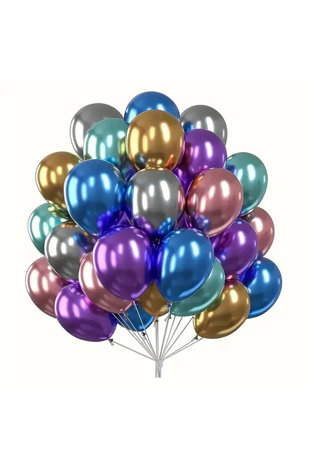 30Pcs Chrome Latex Balloons 12 Inches (Color Selectable)