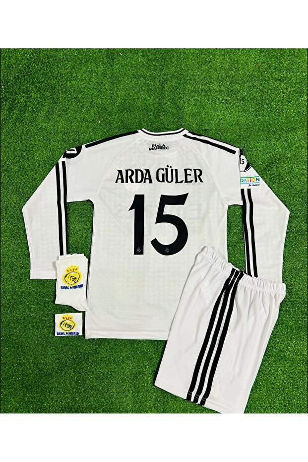 R.e.a.l M.a.d.r.i.d 2024/25 Yeni Sezon Arda-güler Uzun Kol Çocuk Forması 4 Lü Set (ARMALI) - 3
