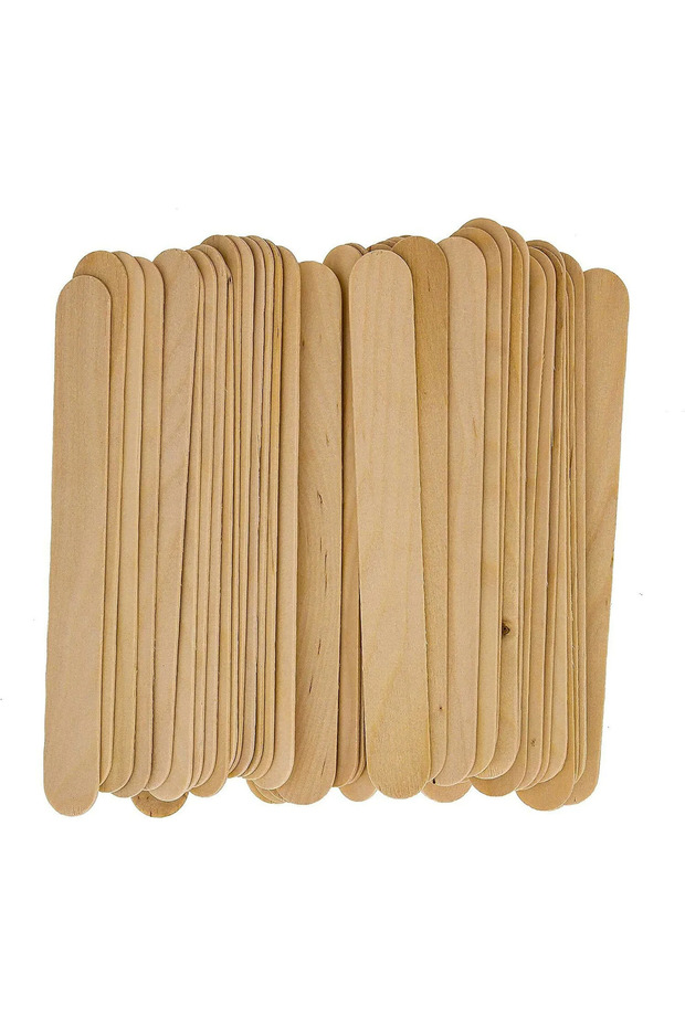 100 Adet Abeslang Dil Basma Çubuğu - Ahşap Ağda Spatulası , Tahta Spatula - 3