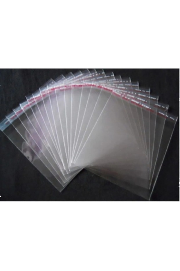 Şeffaf Yapışkanlı Poşet Opp Kendinden Yapışkanlı Jelatin Parlak Poşet 9x35 Cm 100 Adet - 1