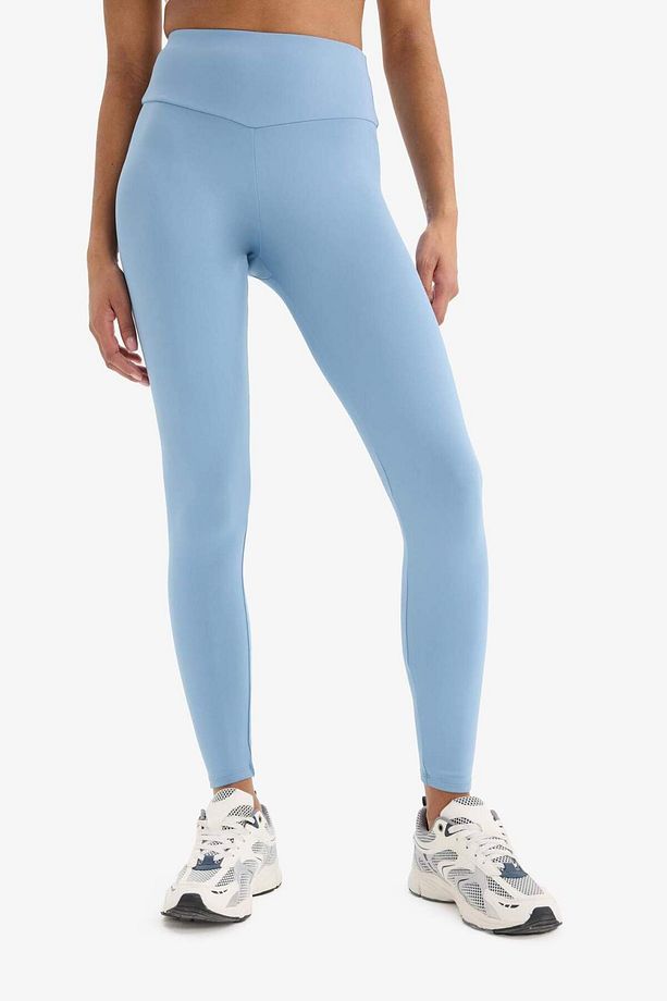 DefactoFit Yüksek Bel Beli Saran Esnek Basic Düz Sporcu Tayt B4147AX25SP - 1