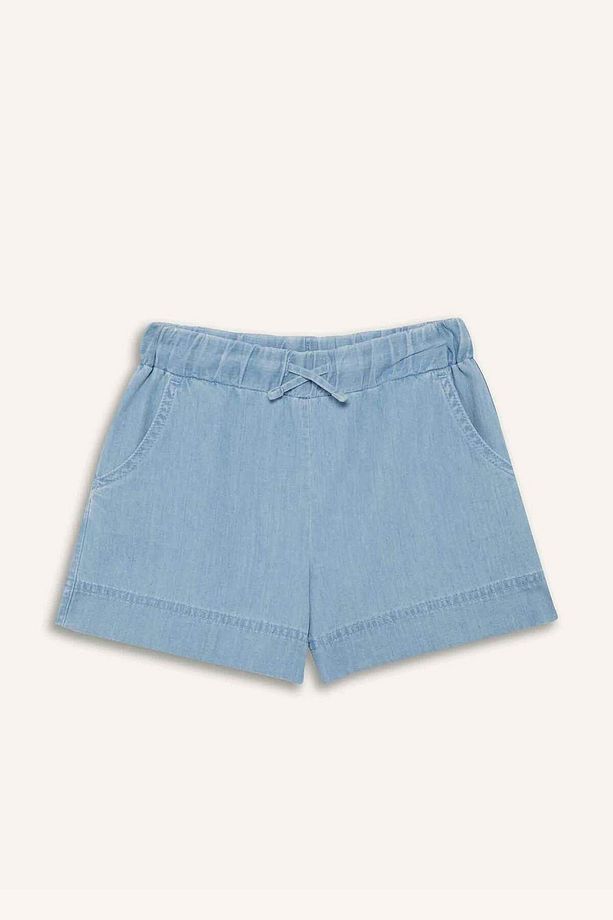 Kız Çocuk Beli Lastikli Jean Şort B6386a825sm - 8