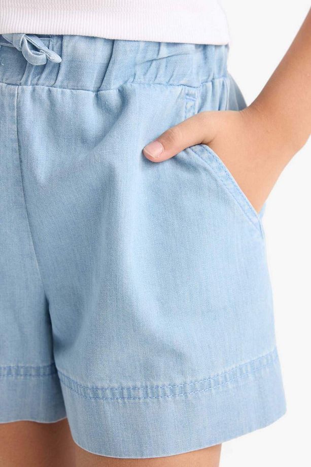 Kız Çocuk Beli Lastikli Jean Şort B6386a825sm - 6