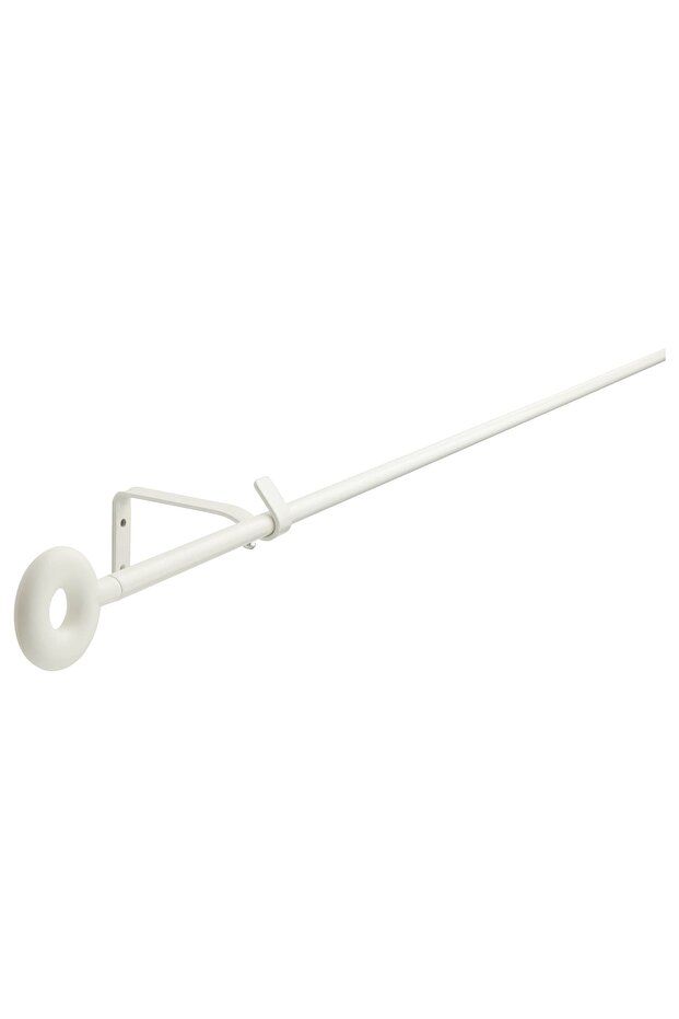IRJA Curtain Rod Set by IKEA, White, 140 cm Length, 151 cm with Finials