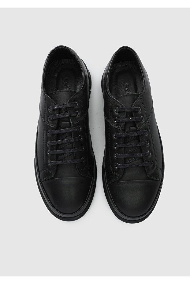 Siyah Deri Erkek Ayakkabı - 5