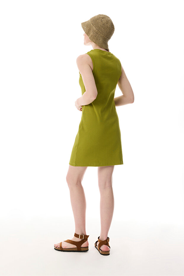 KOLSUZ MİNİ DAR ELBİSE - 2