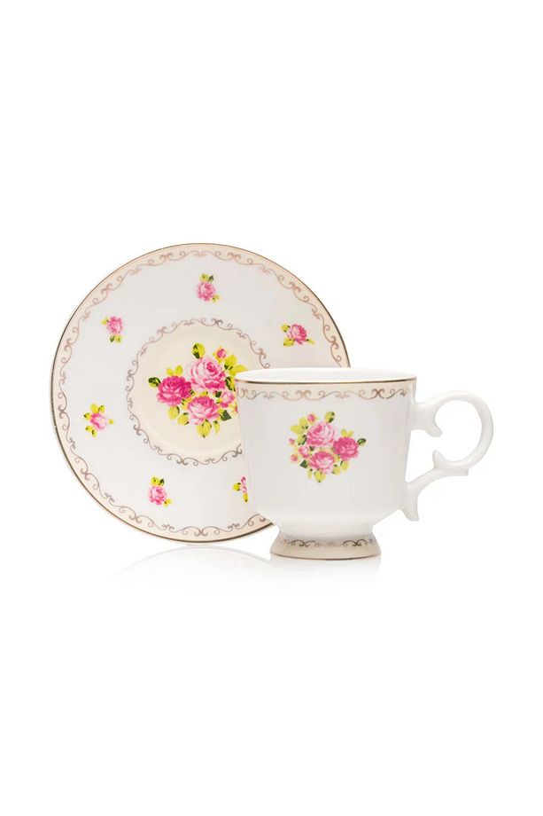 LCW HOME Karişik Çiçek Baskılı 2 Kişilik Porselen Kahve Fincan Takımı 90 Ml - 5