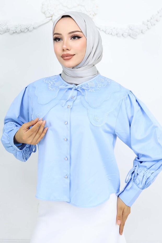 Baby Blue Short Shirt 2254