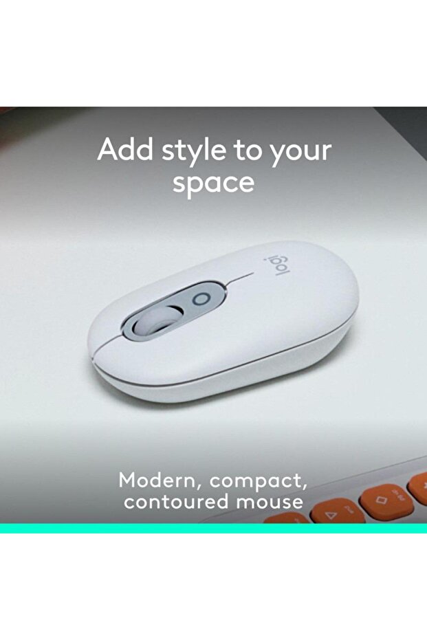 Mouse Wireless Logitech POP, Bluetooth, 4000 DPI (Alb) - 2