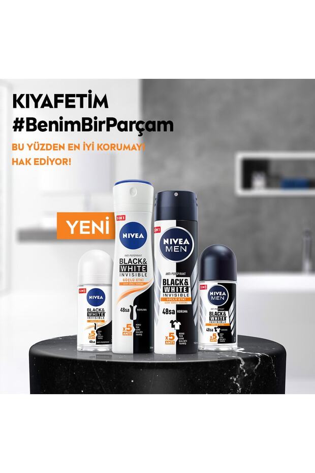 Kadın Roll-on Black & White Invisible Güçlü Etki 50 ml - 7