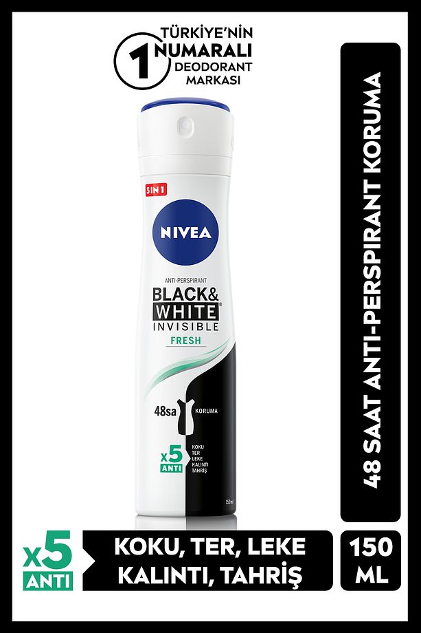 Deodorant Kadın 150ml.ınv B& W Fresh - 1