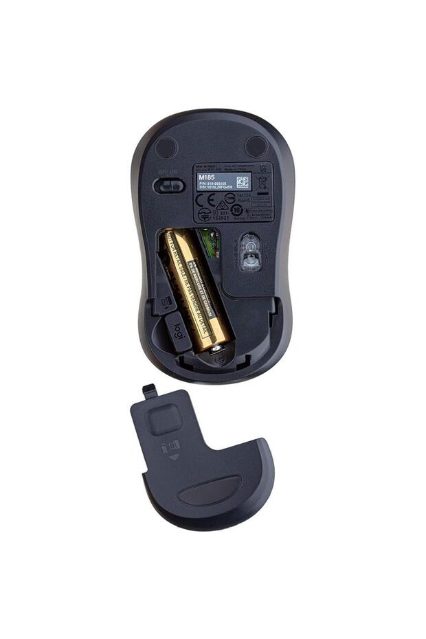 Mouse Optic Wireless Logitech M185, USB, 1000 DPI (Gri) - 7