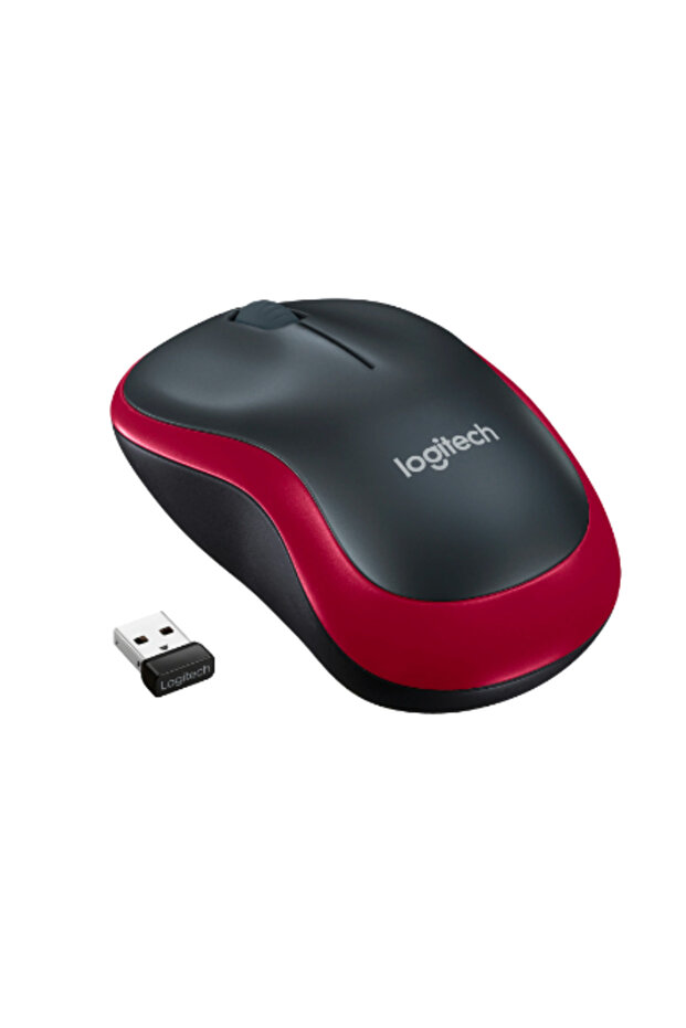 Mouse optic wireless Logitech M185, USB, 1000 DPI (Rosu) - 4