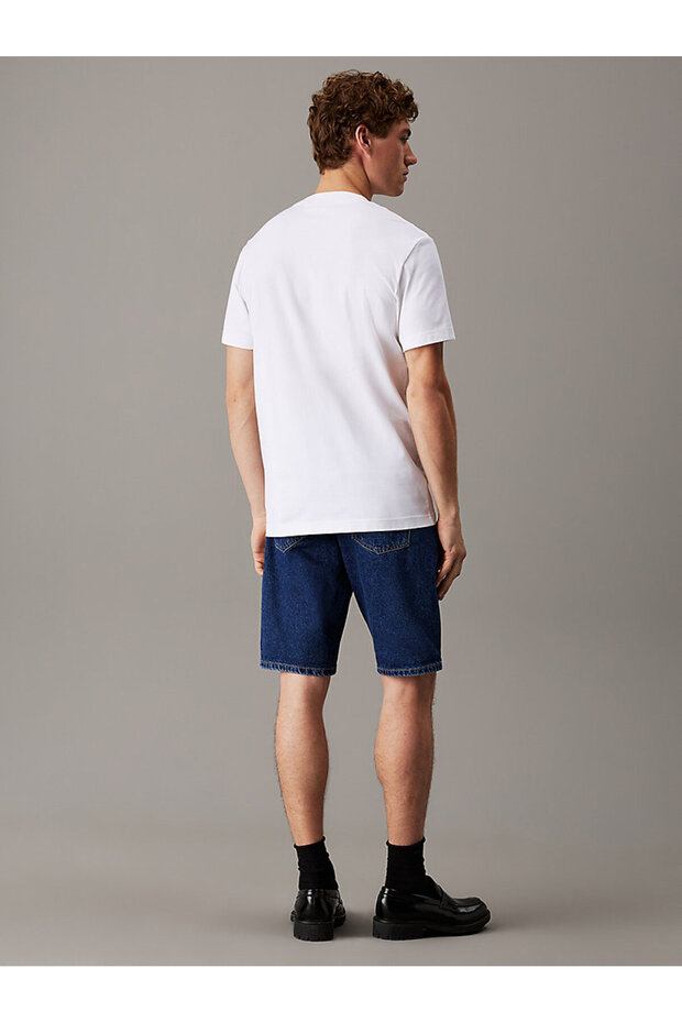 Erkek Beyaz Kısa Kollu Tişört - 2