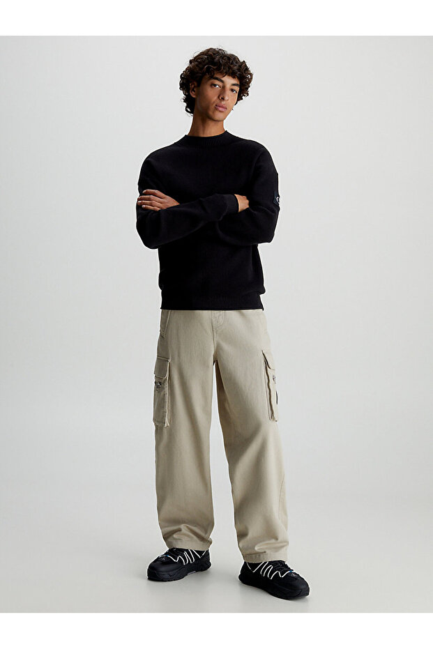 BADGE RELAXED SWEATER - 4