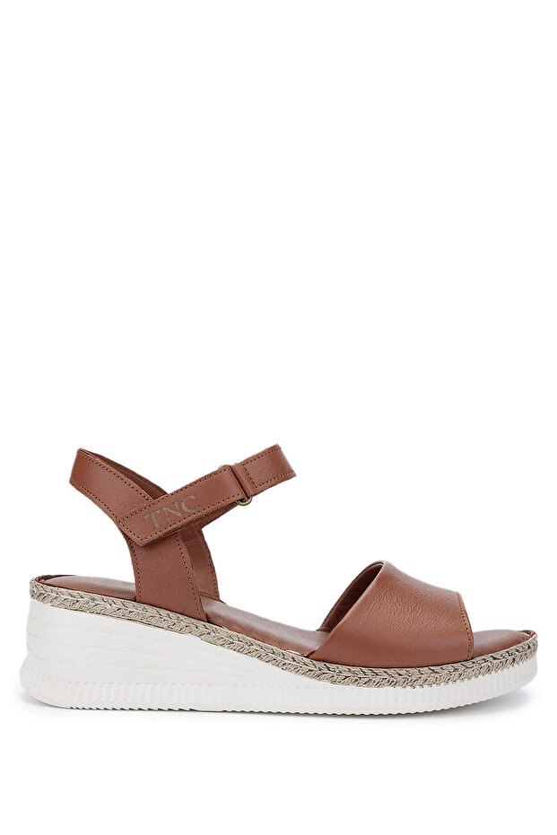 Women's Genuine Leather Tan Comfort Sandals