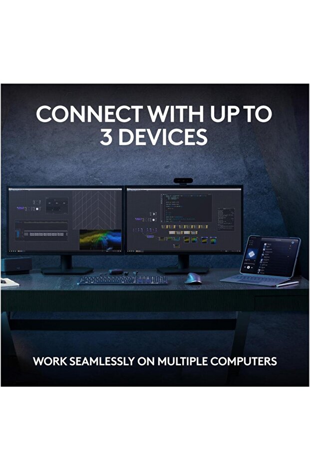 Tastatură wireless Logitech MX Keys S, Iluminare, Palmrest, 2.4GHz&Bluetooth,USB-C, US INTL layout - 2