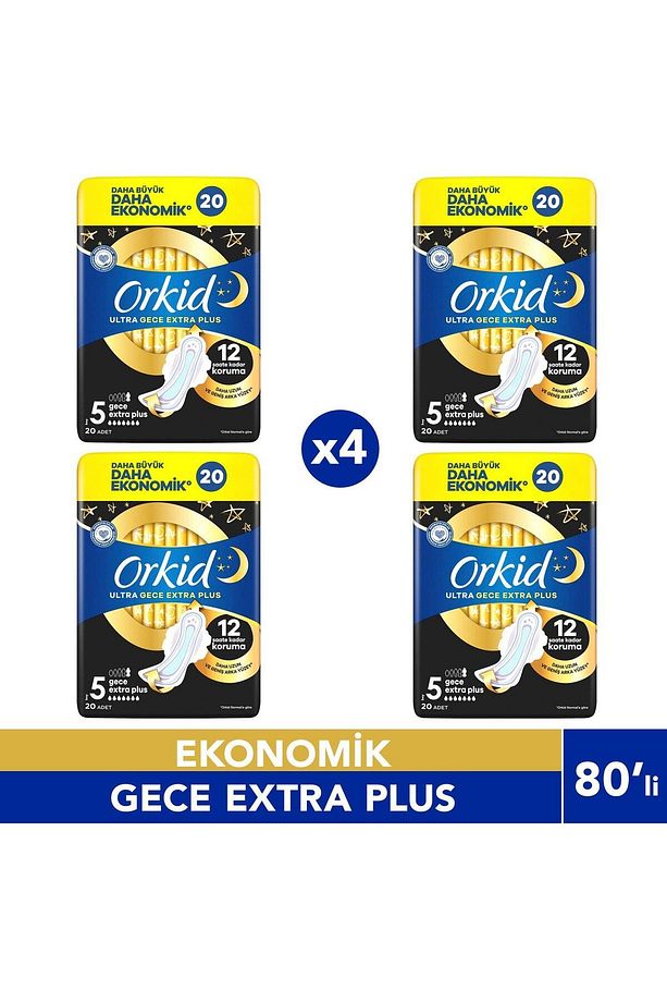 Ultra Extra 4'lü Gece Extra Plus 20'li X4 Adet - 1