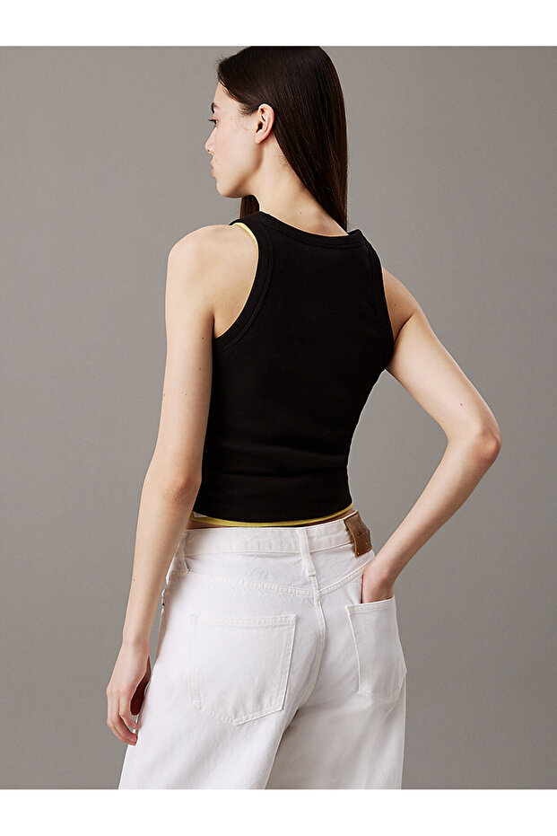 Kadın Monologo Rib Tank Top - 2