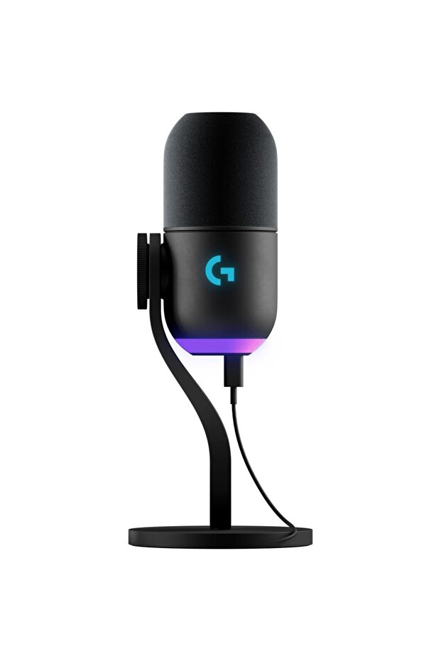 Microfon Gaming Logitech Yeti GX Dynamic RGB, LIGHTSYNC, Negru