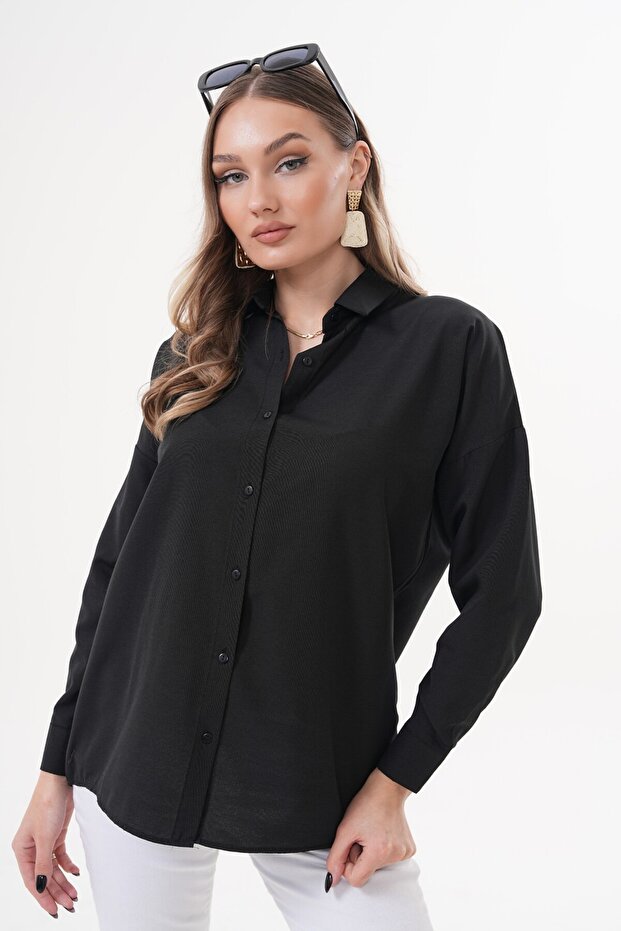 Oversize Basic Gömlek - 2