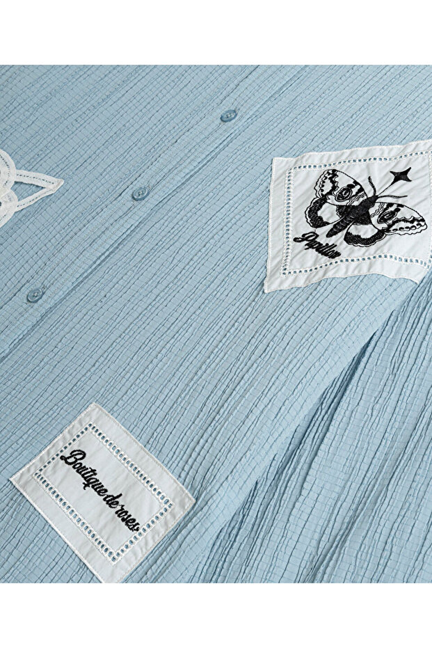 DOKULU PATCH'Lİ GÖMLEK - 4