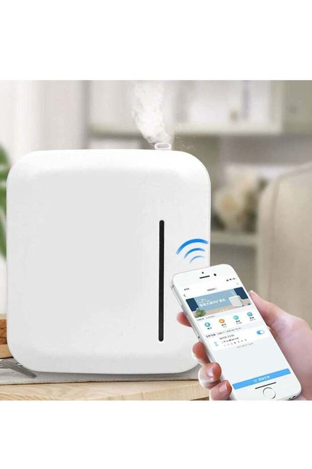 Multifunctional Bluetooth Essential Oil Diffuser,150 ml,Square,with Timer Function,APP Control,White - 1