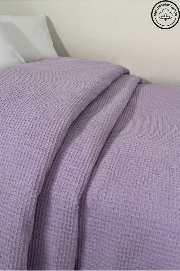 Pike Tek Kişilik %100 Pamuk Waffle Desenli Yatak Örtüsü Otel Tipi Lüx Pike - 4