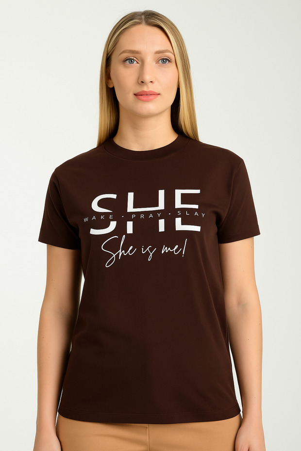Brown She Tee - 1