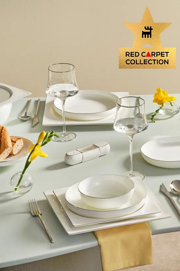 Red Carpet Collection Fine Pearl Extra Nish 62 Parça 12 Kişilik Yemek Takımı Platin - 1