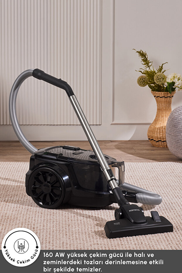 Vantuz Action Force X10 2 Lt Toz Torbasız Hazneli Elektrikli Süpürge Black 899 W - 5