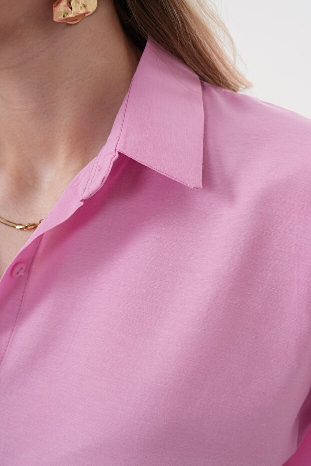 Oversize Basic Gömlek - 8