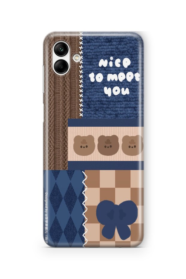 جراب شفاف مطبوع بتصميم Nice to Meet You متوافق مع هاتف Samsung Galaxy A05