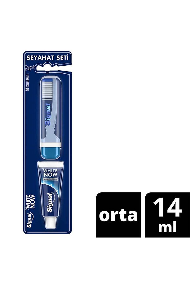 White Now Diş Macunu 14 ml +Diş Fırçası Seyahat Seti - 1