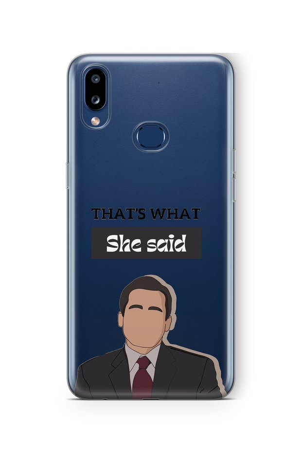 Samsung Galaxy A10S Compatible the Office Michael Scott Design Printed Transparent Case