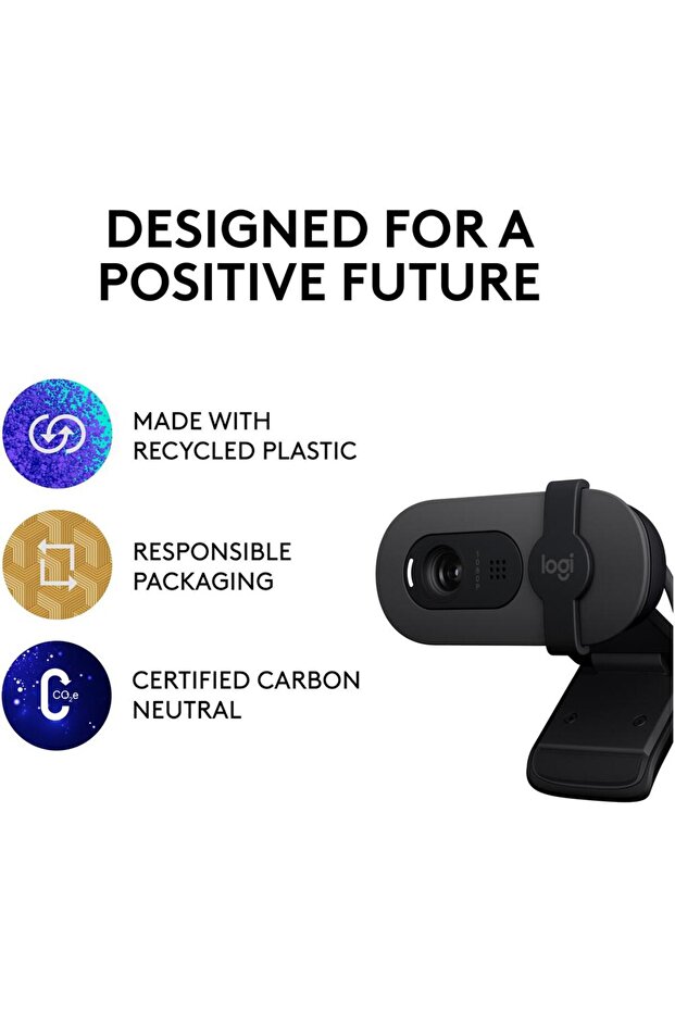 Camera Web Logitech Brio 100, Full HD, Alb - 9