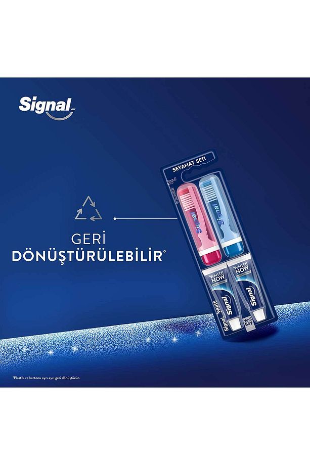 White Now Diş Macunu 14 ml + Diş Fırçası Seyahat Seti 2li - 7