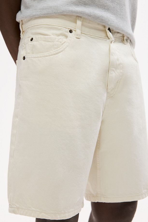 Standard fit denim bermuda şort - 6