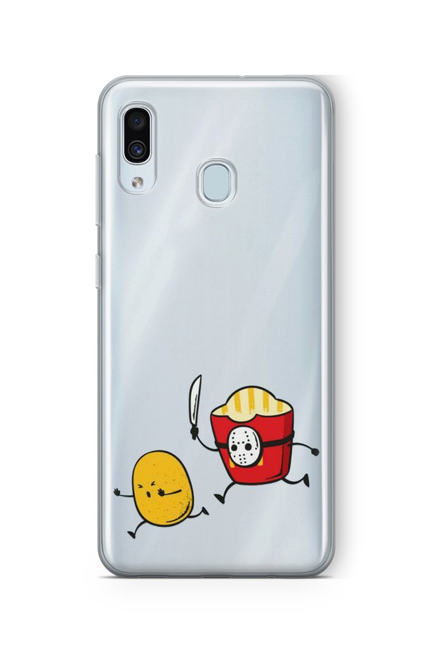 Samsung Galaxy A20 / A30 Compatible Potato Design Printed Transparent Case