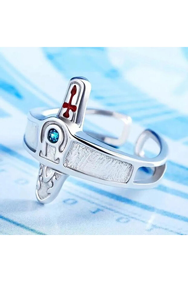 Resizable 2 Cartoon Anime Peripheral Asuna Kirito Personalized Cross Ring Fashion Simple Retro Coupl